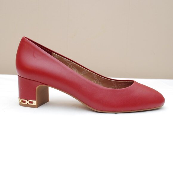 Michael Kors MICHAEL June Flex Mid Pumps in Deep Red Size 9M - Picture 6 of 8